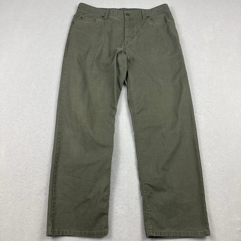 The North Face Jeans Men 36 Short Green Solid Motion Straight Leg Denim